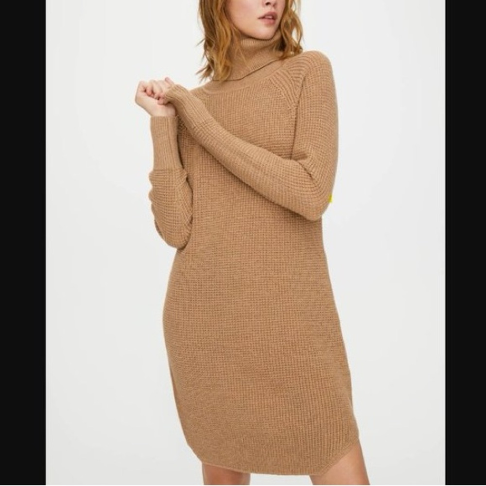 Wilfred Free Aritzia Bianca Dress Merino Wool Sweater Dress